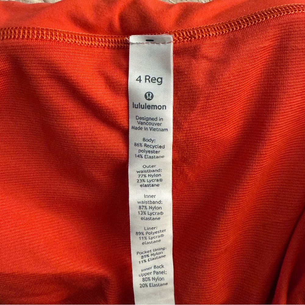lululemon speed up shorts 2.5” ~ carnation red - Picture 6 of 6